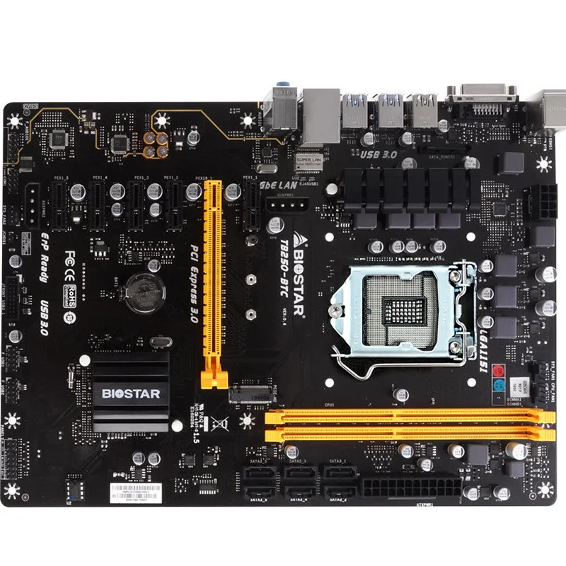 6PCIE для Biostar TB350-BTC TB350BTC DDR4 AM4 Шахтерская плата