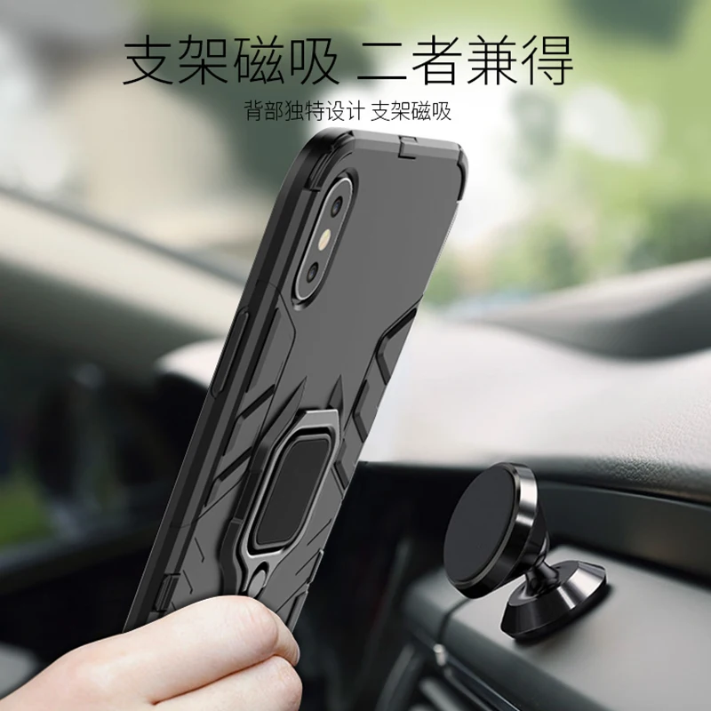 Автомобильный Магнитный защитный чехол для Funda iphone XR 6 1 "360 палец кольцо Celular