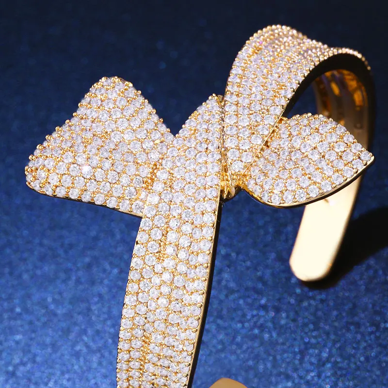 Женский браслет с бантиком OCESRIO из натуральной медной ткани покрытием 18 К и