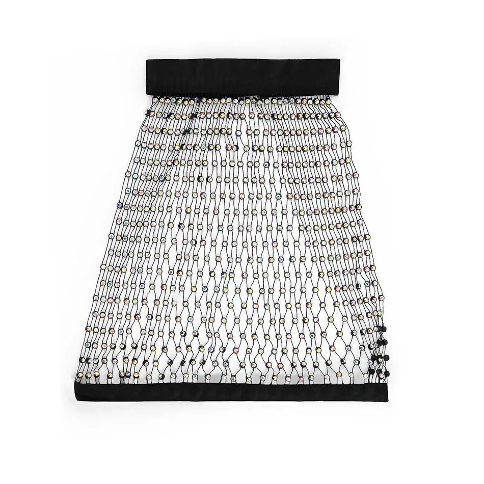 Модные женские топы с открытой спиной и вырезом на шее со стразами сексуальные в