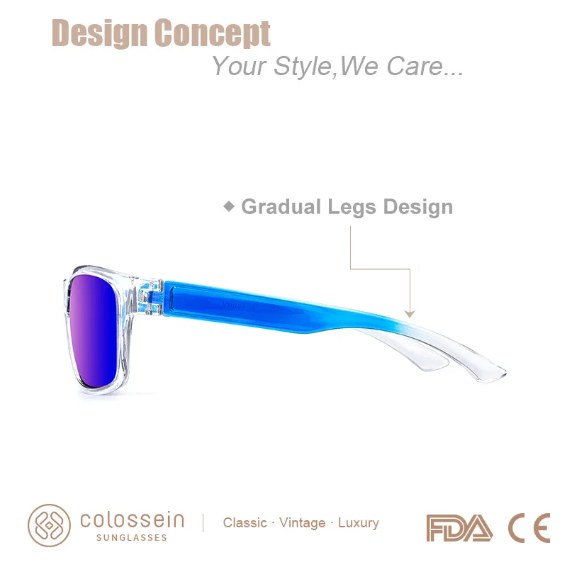 COLOSSEIN солнцезащитные очки мужские модные старинные красочные для мужчин