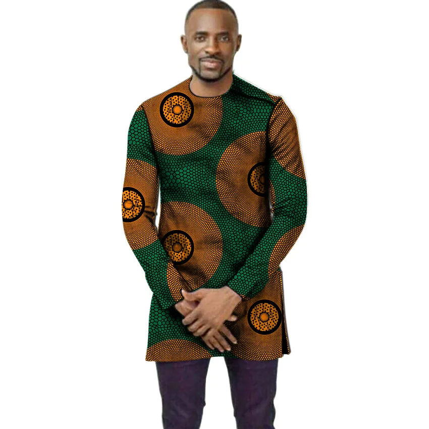 20189 Повседневная Хлопковая мужская африканская одежда Дашики Лоскутная рубашка