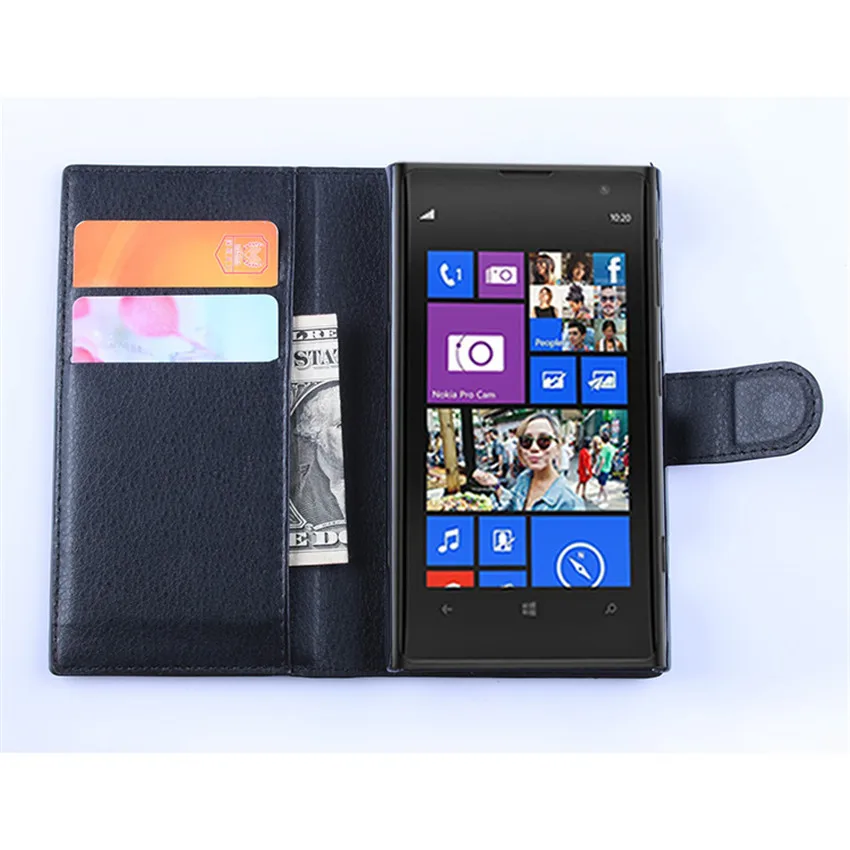 Защита Роскошная печать личи из искусственной кожи чехол для Nokia Lumia 1020 Чехол Флип Стенд Бумажник телефон оболочка задняя крышка с держатель для карт