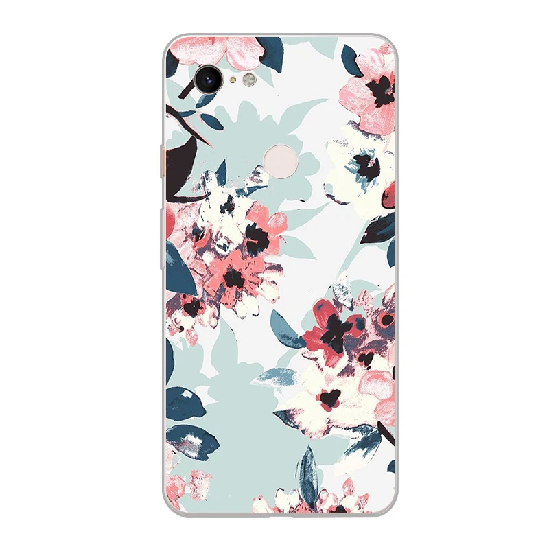 ciciber New Fashion Phone Cases For Google Pixel 3 2 XL Case Soft TPU Back Cover for 3XL 2XL Flower Funda Capa Coque |