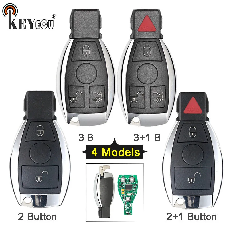 KEYECU 315/433 МГц Smart 2 2+ 1 3 3+ 1 4 кнопки дистанционный ключ-брелок от машины для Mercedes Benz поддержка NEC и BGA 2000+ год, 705 Moto