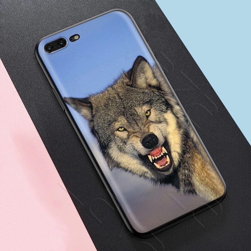 Чехол Lavaza Angry Animal Wolf Face для iPhone 11 Pro XS Max XR X 8 7 6 6S Plus 5 5s |