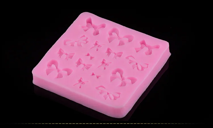 Мини бантом помадка силиконовые формы Шоколад Плесень Конфеты смолы средства