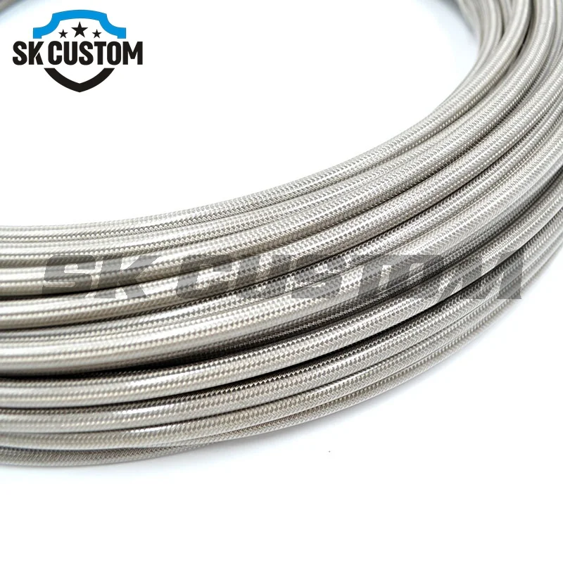 PTFE Нержавеющая сталь AN3 тормозной шланг с черным ПВХ пальто