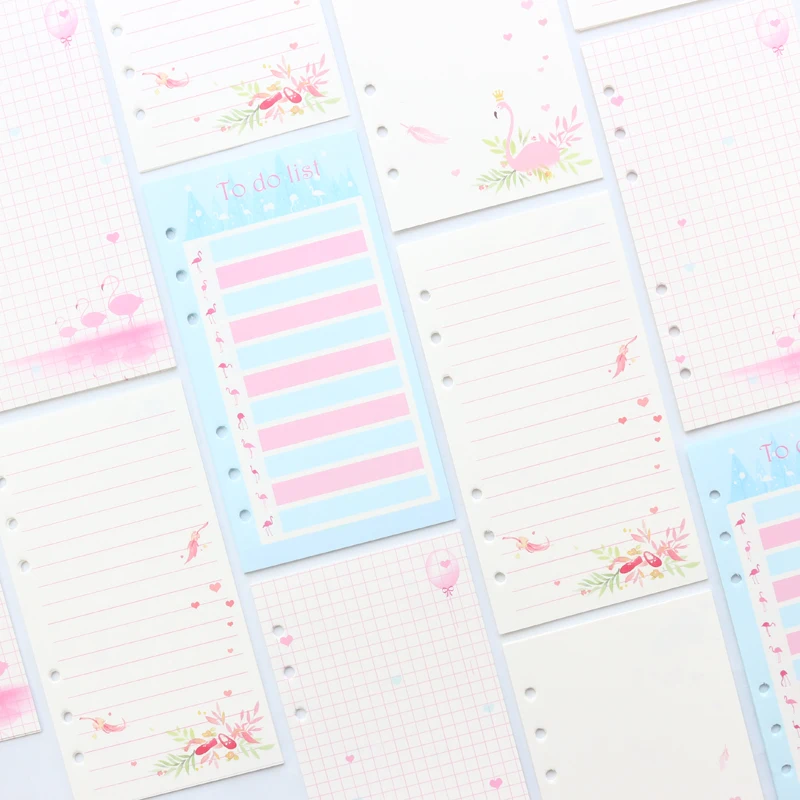 Domikee милый каваи Фламинго шаблон 6 связующее кольцо спиральный планер записные