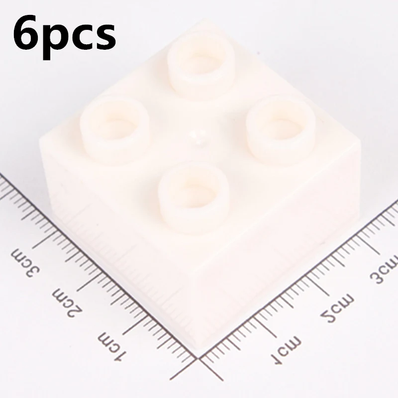 Diy-R501-6x6pcs 6 шт./партия 2X2 толстые Кирпичи Diy Большие размеры строительные блоки запас аксессуары совместимы с дублированные игрушки для детей подарок для детей - Цвет: Diy-R501-6x6pcs