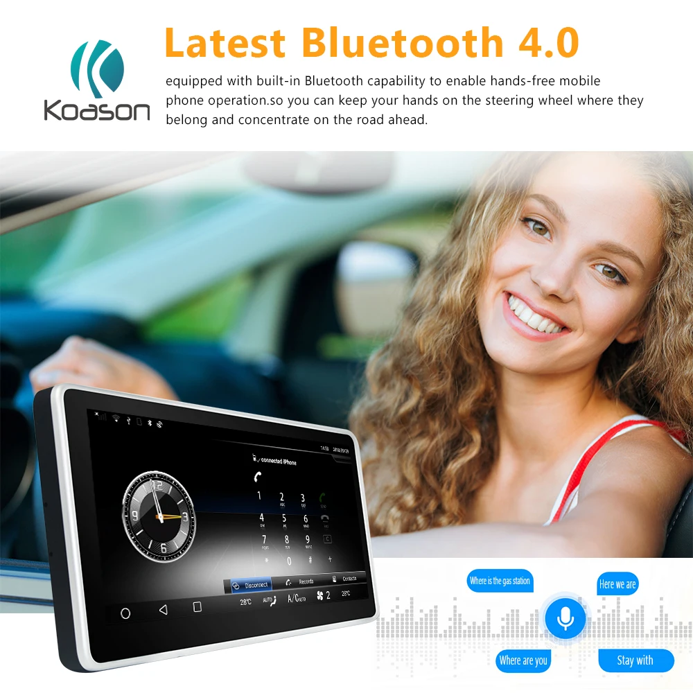 Koason 10 25 дюймов 2 + 32G Android 8 1 автомобильный мультимедийный плеер аудио стерео GPS
