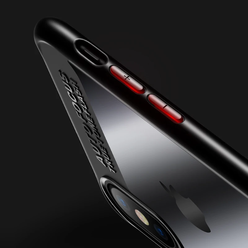 Чехол для iPhone X полная защита USAMS ТПУ и акриловая прозрачная задняя крышка чехлы