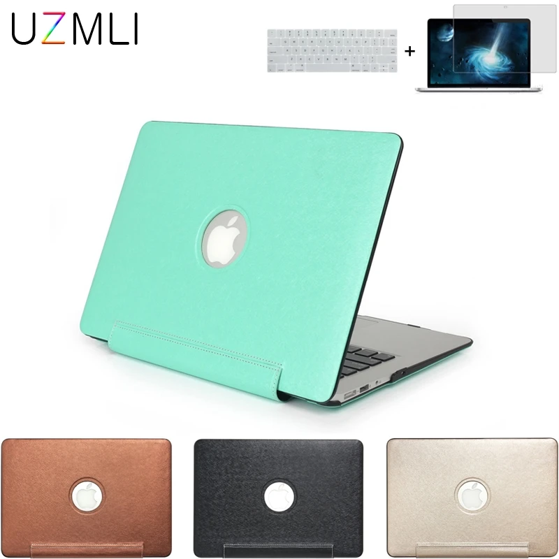 Элегантный PU шелковая кожа чехол для ноутбука Macbook Air Pro с retina 11 12 13 15 дюймов новый