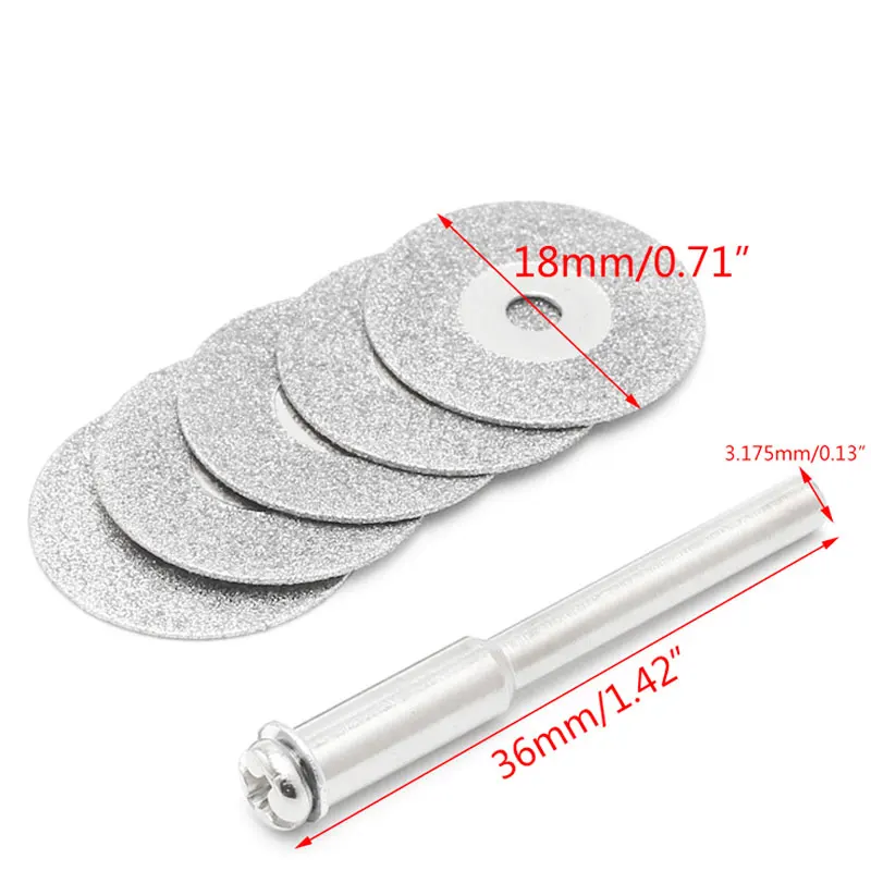 18mm 5 шт./лот, аксессуары для Dremel, алмазная шлифовальная пила, циркулярный режущий диск, Dremel, роторный инструмент, алмазные диски - Наружный диаметр: 18mm