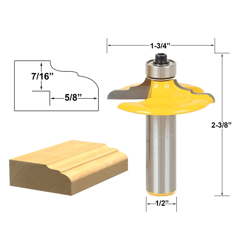 1 шт. ящик и дверь шкафа Передняя окантовка классический Фрезер бит-1/2