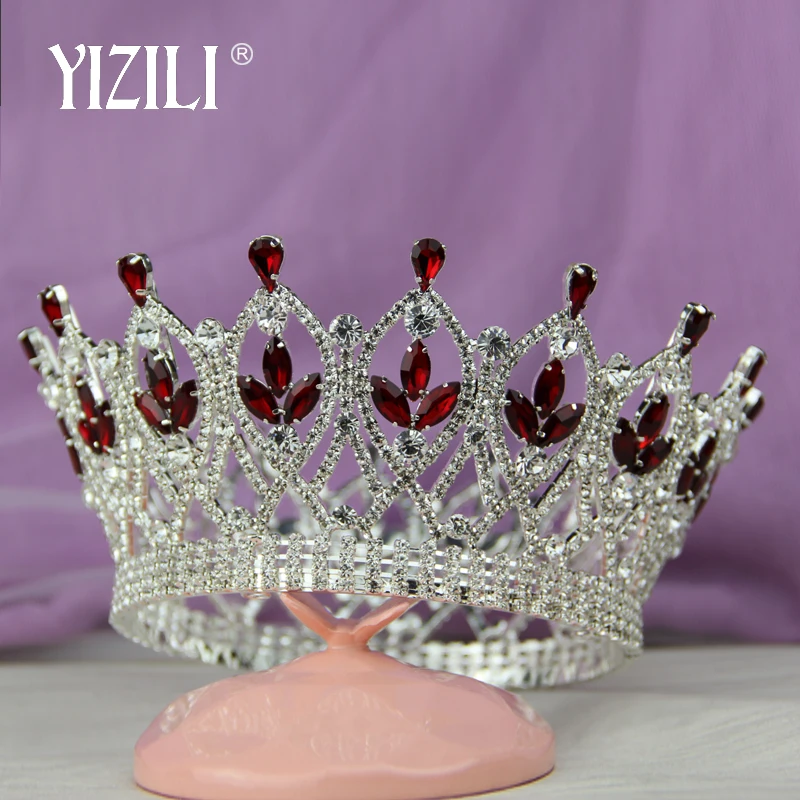 Большая винтажная свадебная тиара YIZILI обруч на голову вечерние аксессуары для