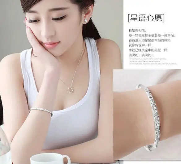 Браслет из стерлингового серебра 925 пробы подарок|Гибкие и жесткие браслеты| |