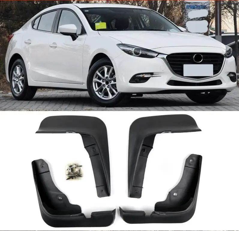 Спереди и сзади литой Брызговики для Mazda 3(BM) Axela 4-дверный седан- брызговики брызговик брызговики