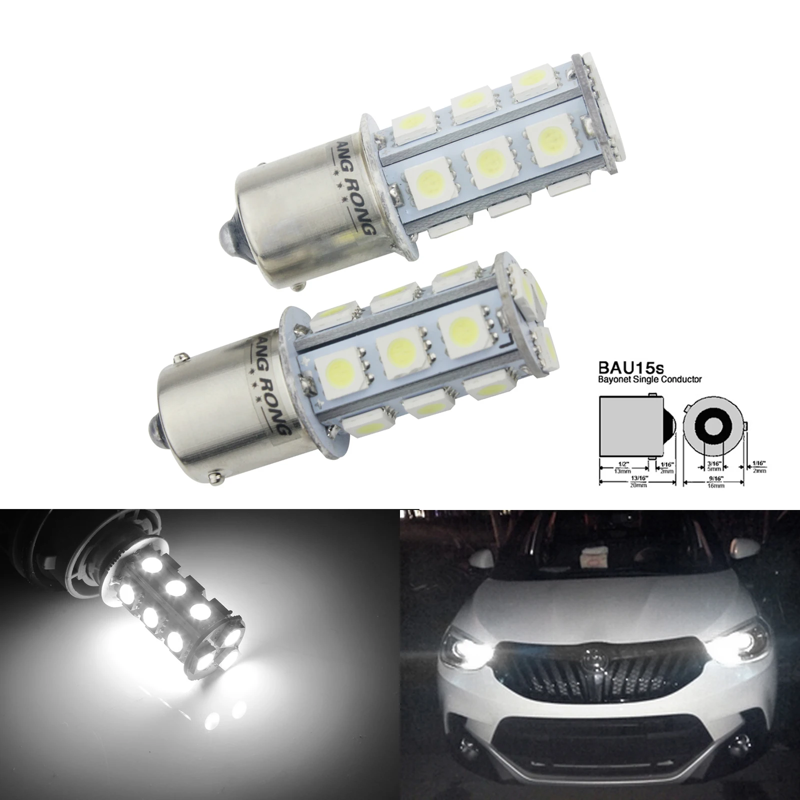 ANGRONG 2x BAU15s PY21W 581 18 SMD СВЕТОДИОДНЫЙ 5 Вт указатель поворота передний задний