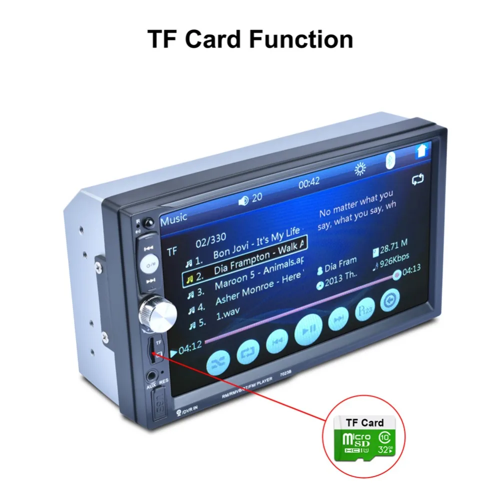 2 Din MP3-плеер автомобильное радио аудио стерео USB AUX FM радио станция Bluetooth с камерой заднего вида дистанционное управление