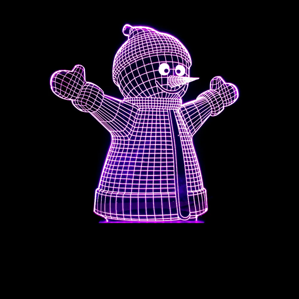 Рождественский подарок 3d Светодиодная лампа Рождественская фонарь светодиодный