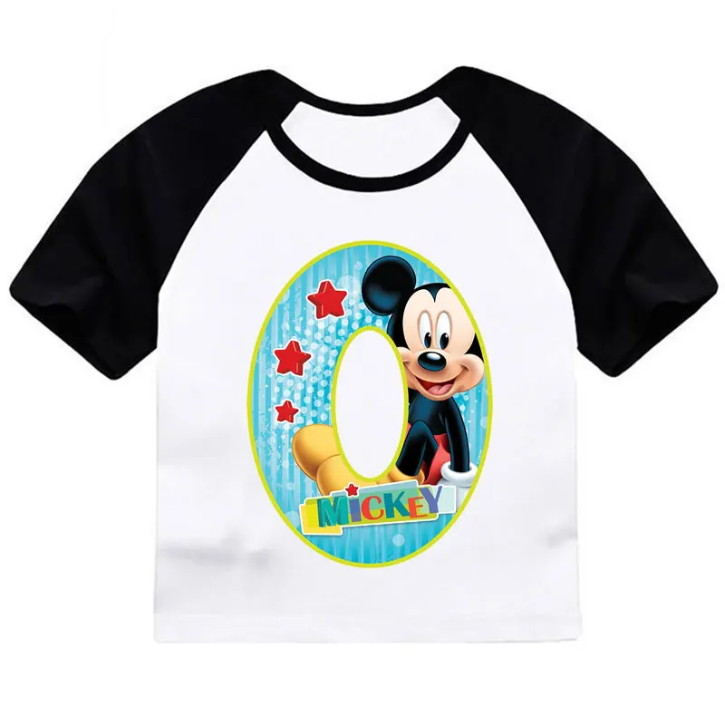 Cjian00 ZSIIBO Birthday T-shirt Boy Girl Letter Cartoon Mouse Print Summer short sleeve O-neck Tees Children clothing Kids tops CX6L102 - Цвет: Cjian00
