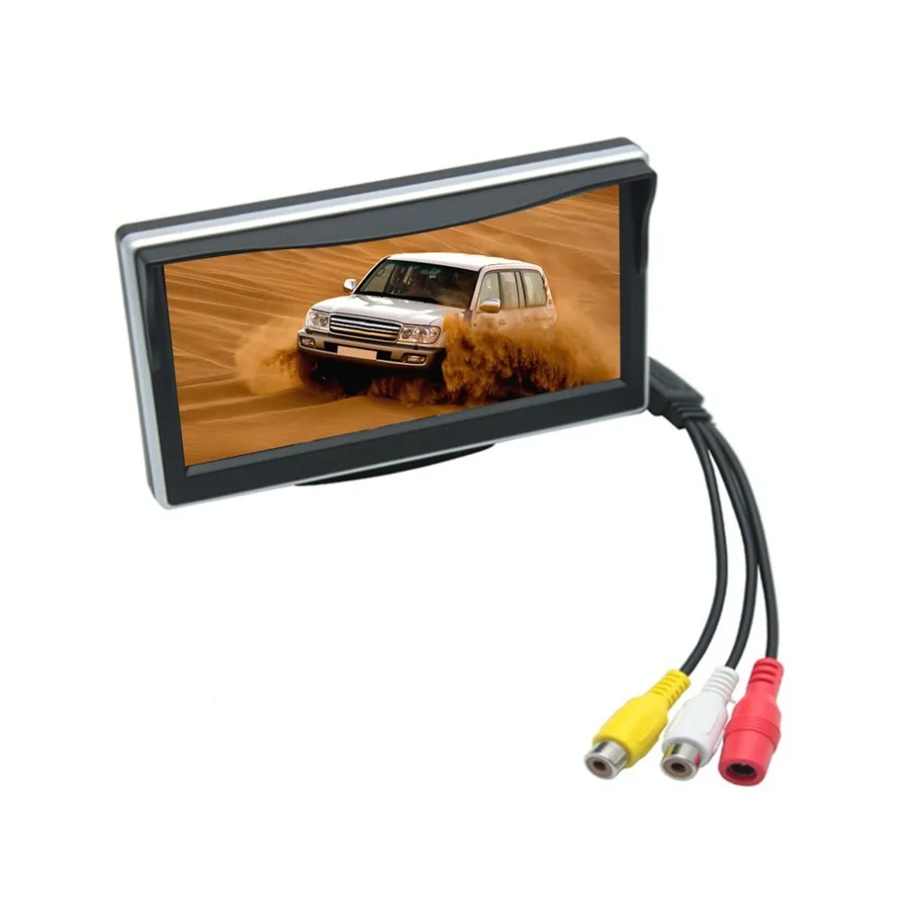 5 дюймов TFT-LCD Автомобильный дисплей цифровой HD монитор Авто Парковка резервный обратный 2-Ch AV вход широкий монитор напряжения с кронштейном горячая распродажа