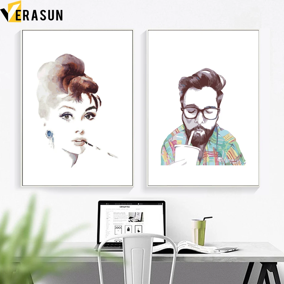 Мужские и женские рекламные плакаты с изображением табачной трубы принтами