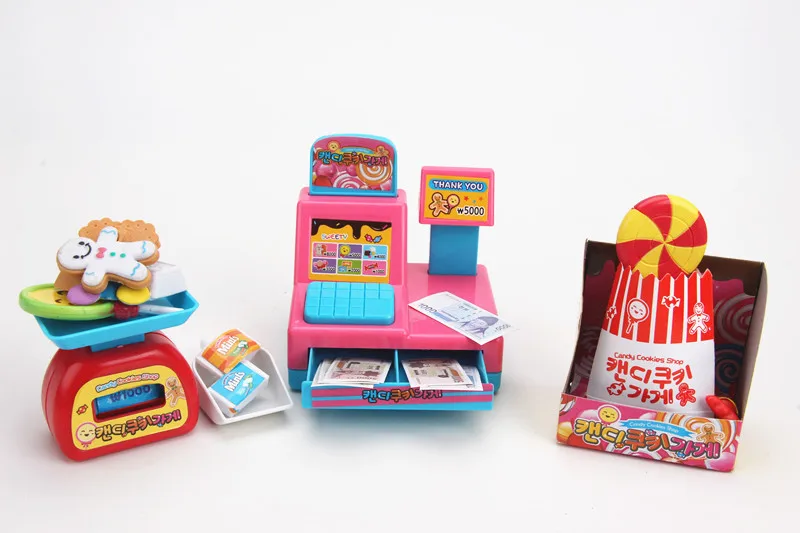 

Candy Cookies Shop DIY Pretend Play Action Figure Toys Imitating Life Scenes Funny Shopping Game Toy Children gift