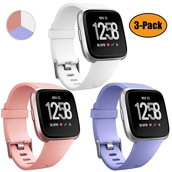 2 3 шт цветной мягкий силиконовый сменный спортивный ремешок для Fitbit versa 2, браслет на запястье, ремешок, браслет - Цвет: 2
