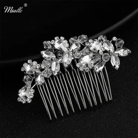 miallo newest hair clips wedding hair ornaments crystal silver color alloy bridal hair comb headpieces for women christmas gifts