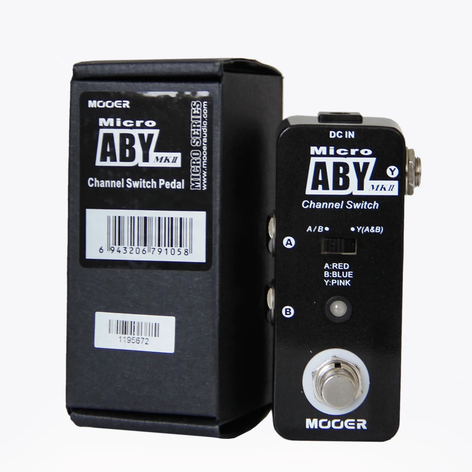 Педаль для гитарных эффектов/MOOER Micro ABY Channel Switch Pedal/полностью металлический корпус