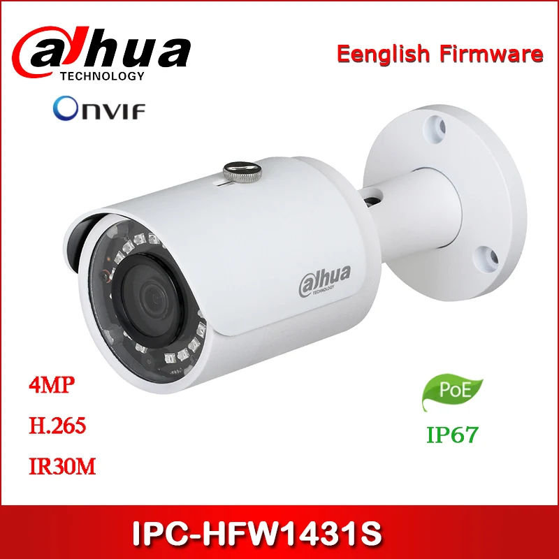 Dahua IP камера 4MP IPC-HFW1431S камера безопасности с POE сетевая камера