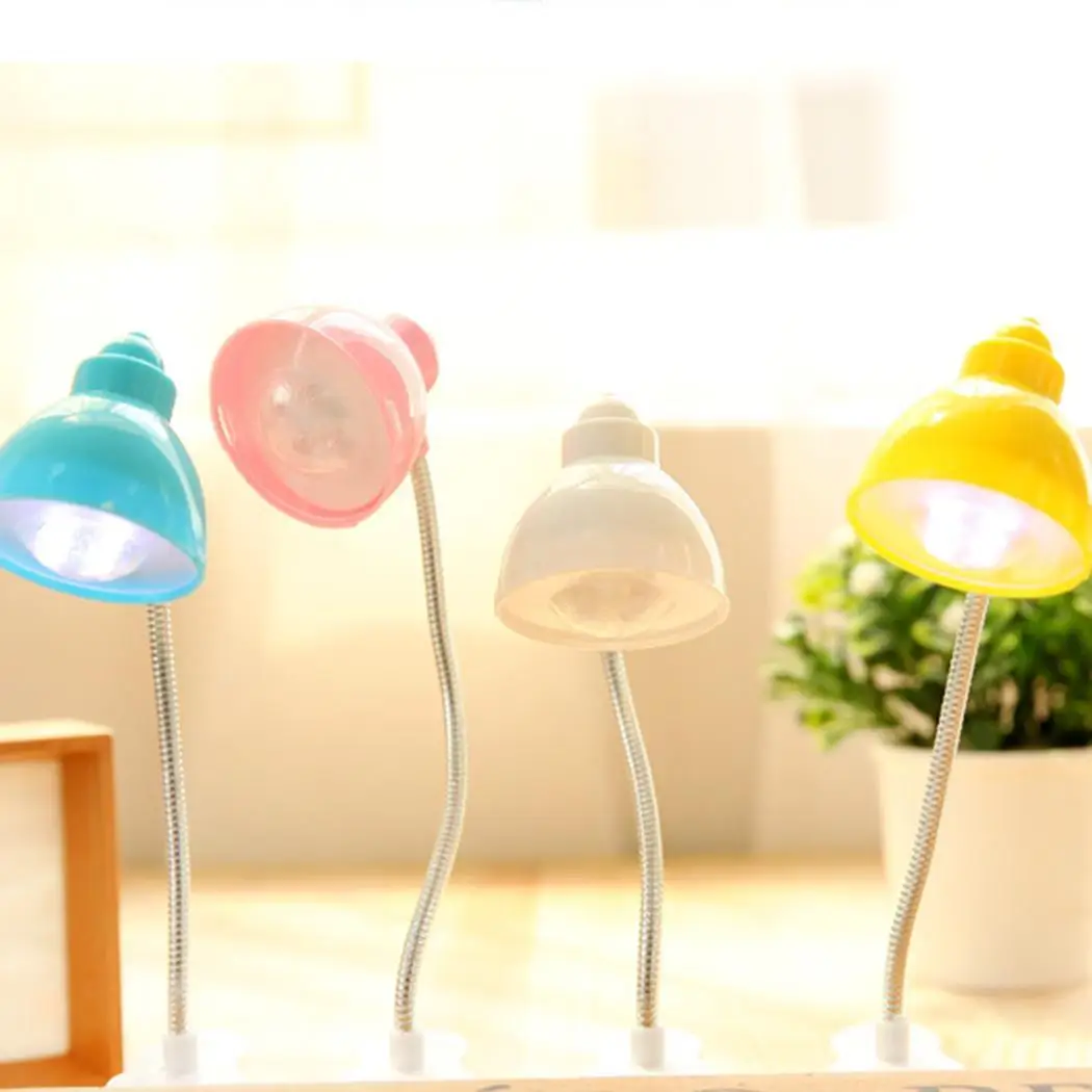 Светодиодный настольный светильник с зажимом для защиты глаз белый розовый