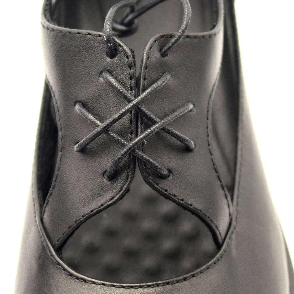 2017 new arrival hollow black sandals top qaulity pointed genuine leather flats for men casual shoes cheap price size 45 | Обувь