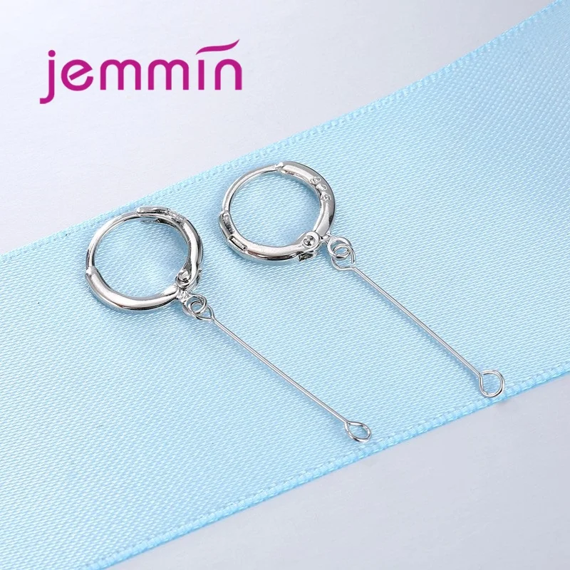 Высококачественные бриллиантовые Серебряные длинные висячие серьги фурнитура