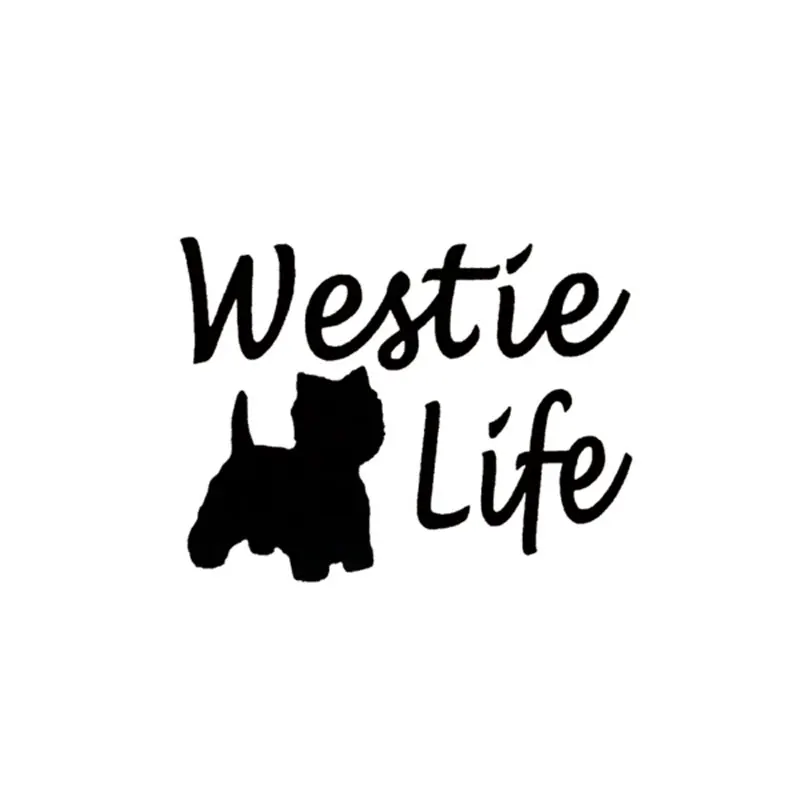 

13cm*10cm Westie Life Animal Dog Car Styling Fashion Vinyl Decals C5-0585