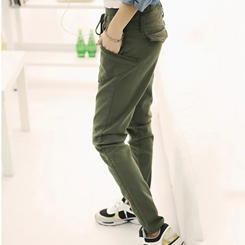 Маленькие и большие Для женщин Повседневное стрейч Брюки с аппликацией Штаны