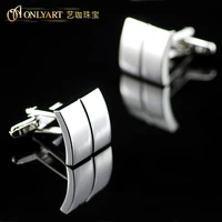 silver plated men cufflinks square blank cufflink mirro polishing quality cuff link for wedding oval back new arrival onlyart