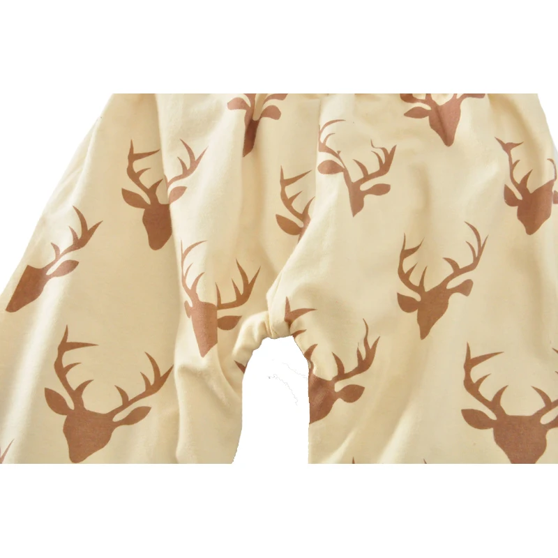 Детские штаны рождественские спортивные с оленями для мальчиков и девочек 2017