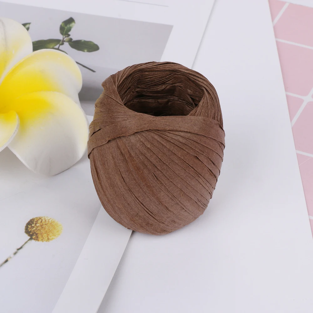 1 шт. 20 м/рулон DIY рафия ленточный шнур веревка для упаковки ладони бумажный канат Подарочная коробка Упаковка Рождественский свадебный подарок украшения для упаковки