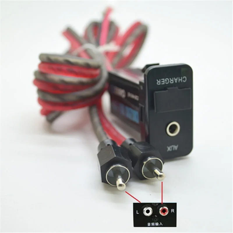 Автомобильный интерфейс USB зарядное устройство разъем адаптер и Aux аудио вход для