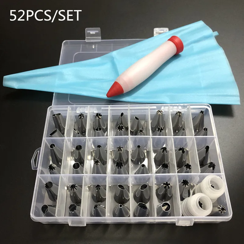 58 шт./компл. инструменты для украшения тортов из нержавеющей стали Кондитерские