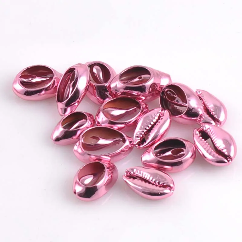 

Natural Spiral Shell Charm Pendants Conch At Random Pink plated for jewelry making Diy 21-24mm 5pcs TRS0209