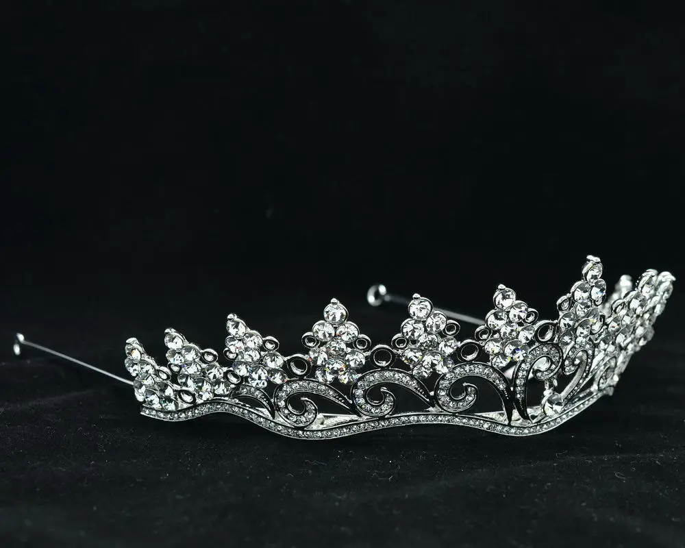 Высококачественная свадебная тиара аксессуары для волос Quinceanera короны сердце