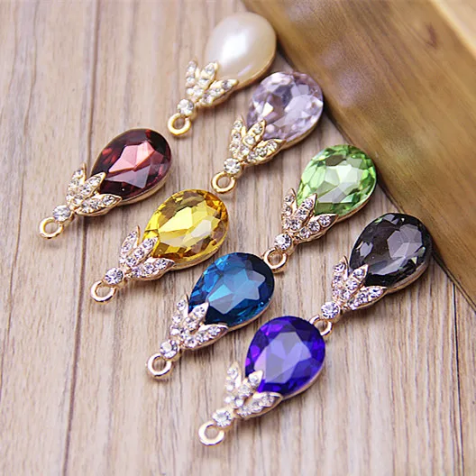 2 шт. хрустальные стразы металлические подвески для самостоятельного