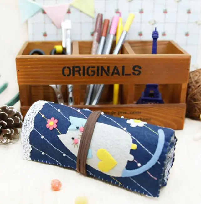 Войлочная ткань DIY карандаш Карманный ручной работы шитье детей обучения