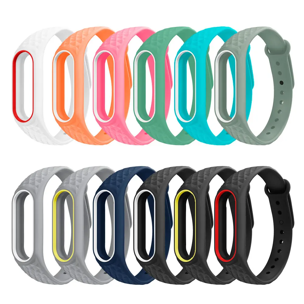 3D Красочные Силиконовые наручные mi band 2 ремешок замена ремешок для часов для оригинальной Xiaomi mi Band 2 браслет