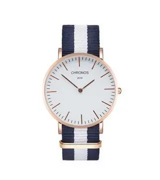 CH0107 Новые часы CHRONOS ультра тонкие кварцевые наручные часы с простой нейлоновой лентой модные ручные часы для мужчин женщин Relogio Masculino - Цвет: CH0107