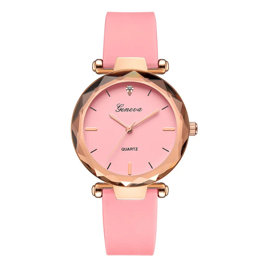 Relogio Feminino Geneva, известный бренд, часы для женщин, простой силиконовый ремешок, аналоговые кварцевые круглые наручные часы, женские часы